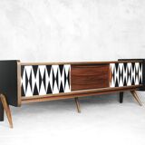 Norwegian teak vintage sideboard with pattern 1960 s