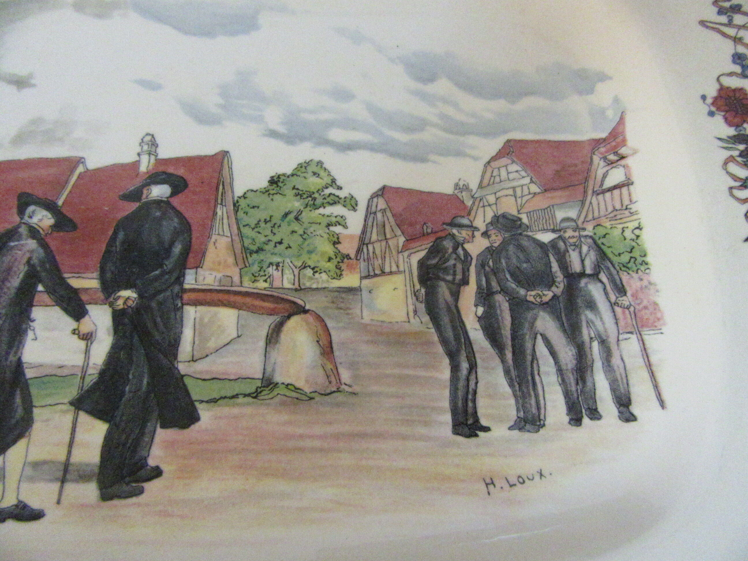 Serving dish sarreguemines- obernai