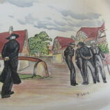 Serving dish sarreguemines- obernai