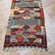 Tapis Kilim contemporain - Taznakht Kilim runner - coureur- Tapis coureur unique - Tapis Berbère