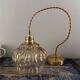Vintage amber glass pendant light