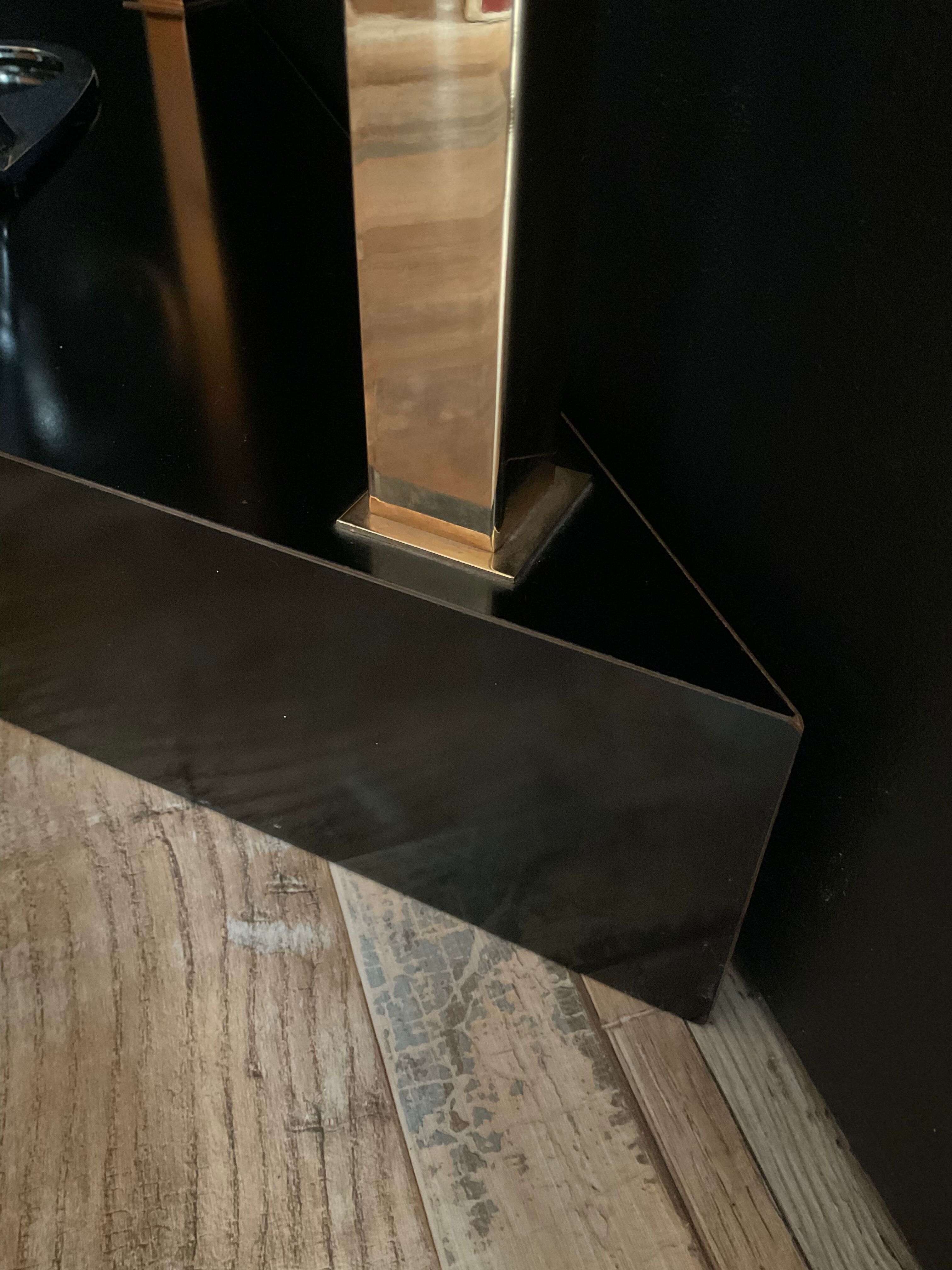 70s brass light shelf