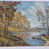 Reflections on the pond - Oil on canvas