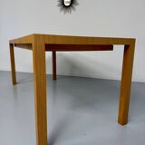 Post-modern striped wood table with drawers, design 80.