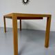 Post-modern striped wood table with drawers, design 80.
