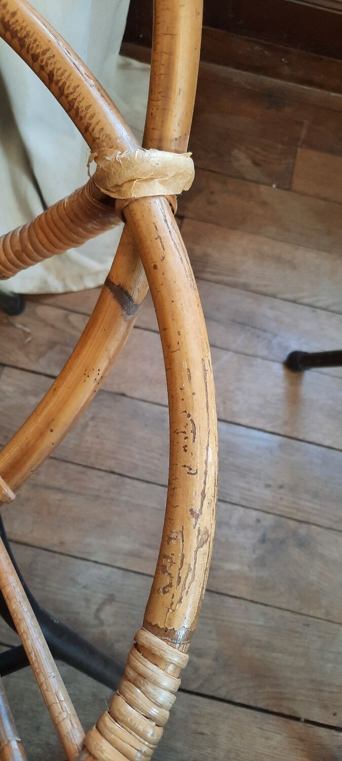 Pair of rattan armchairs