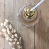 Amber tulip walking lamp