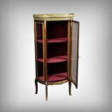 Small mahogany display cabinet, Louis XV to Louis XVI transition style – early 20th century.