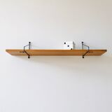 Wall shelf L82cm metal and wood