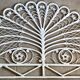Headboard rattan peacock vintage