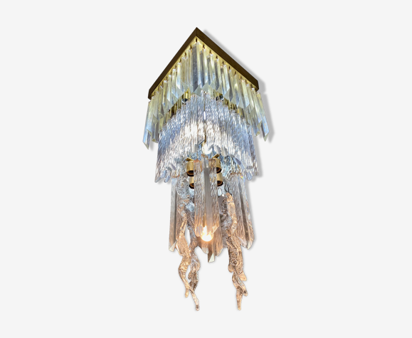 Suspension Venini en verre de murano 1970