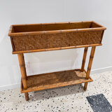 Vintage rattan planter