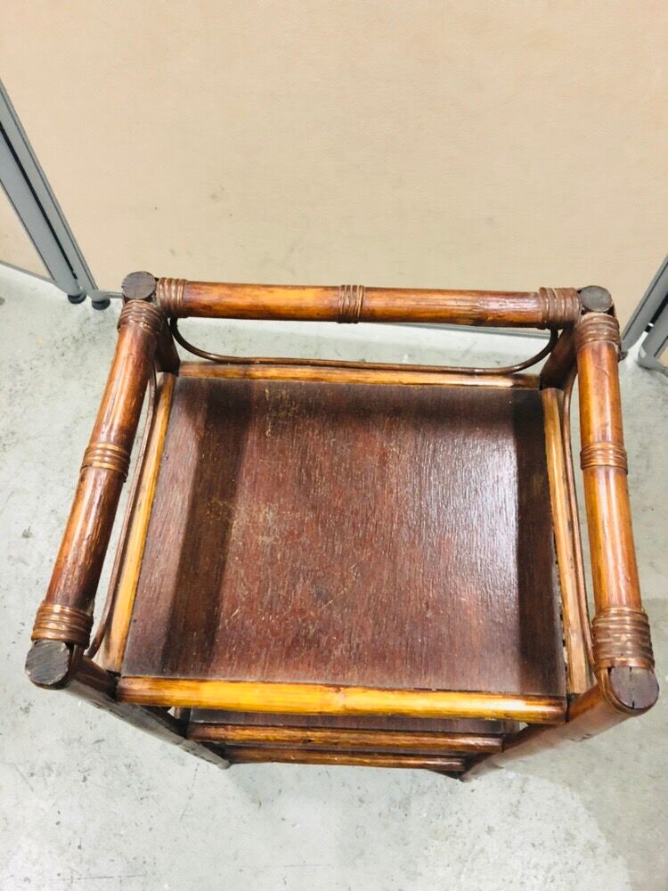 Vintage rattan shelf