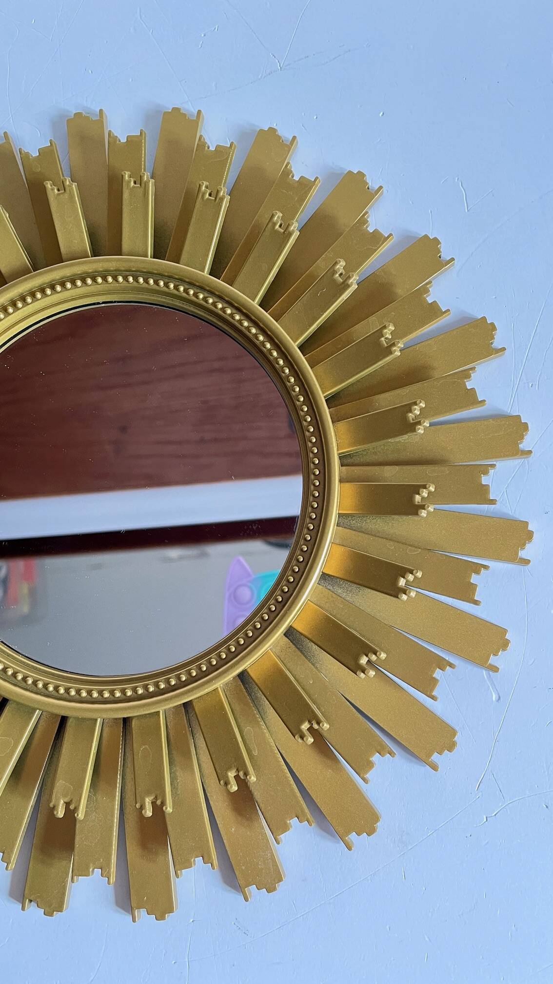 Vintage Style Golden Sun Mirror