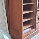 Meuble de métier - classeur à rideau double - vintage