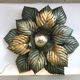 Green and gold flower wall lamp
