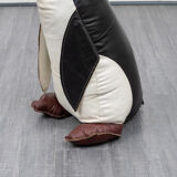Leather decoration object, 70s, penguin