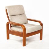 Vintage armchair with Denmark teak stool