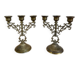 Pair of brass candlesticks