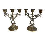 Paire de chandeliers laiton