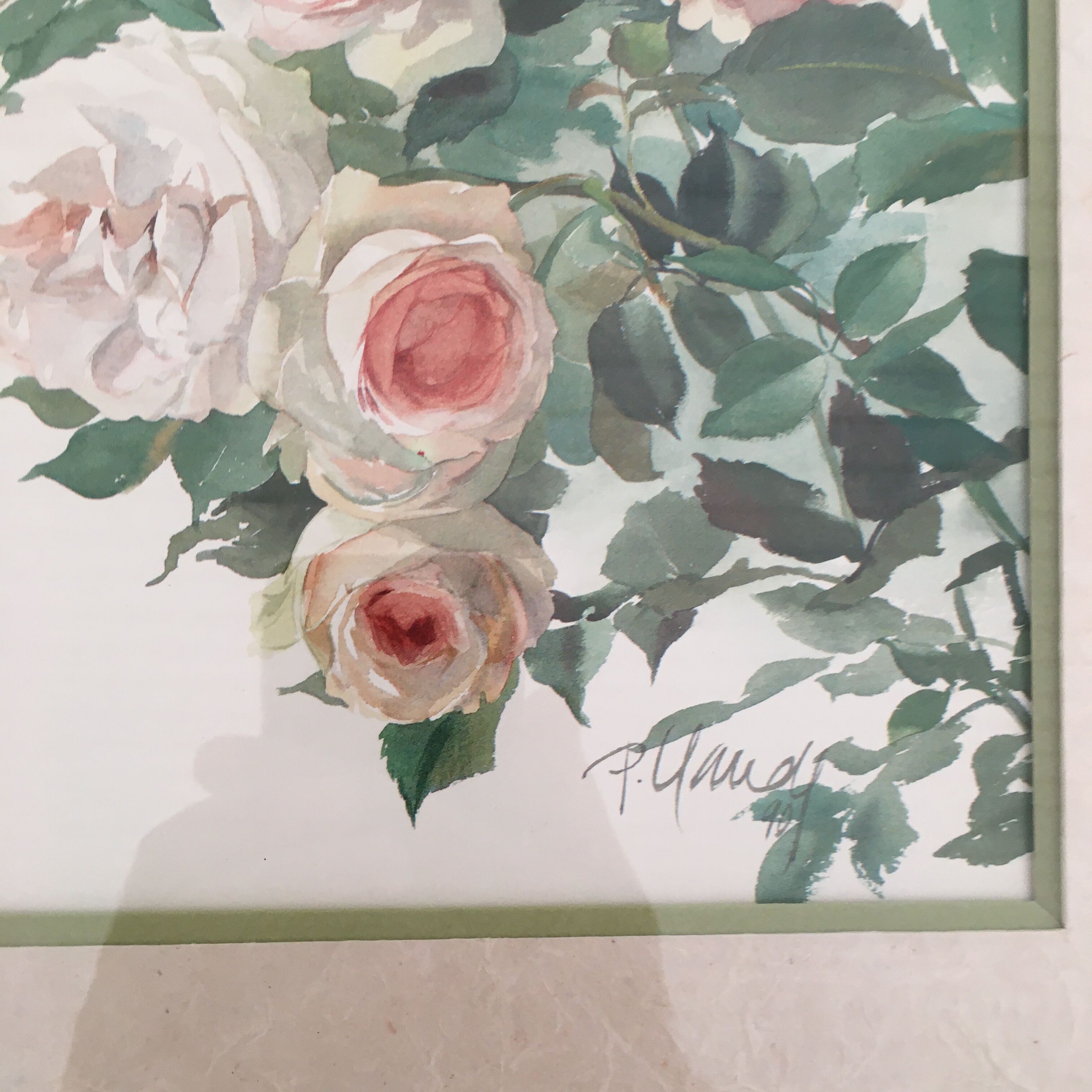 Bouquet of roses in watercolor