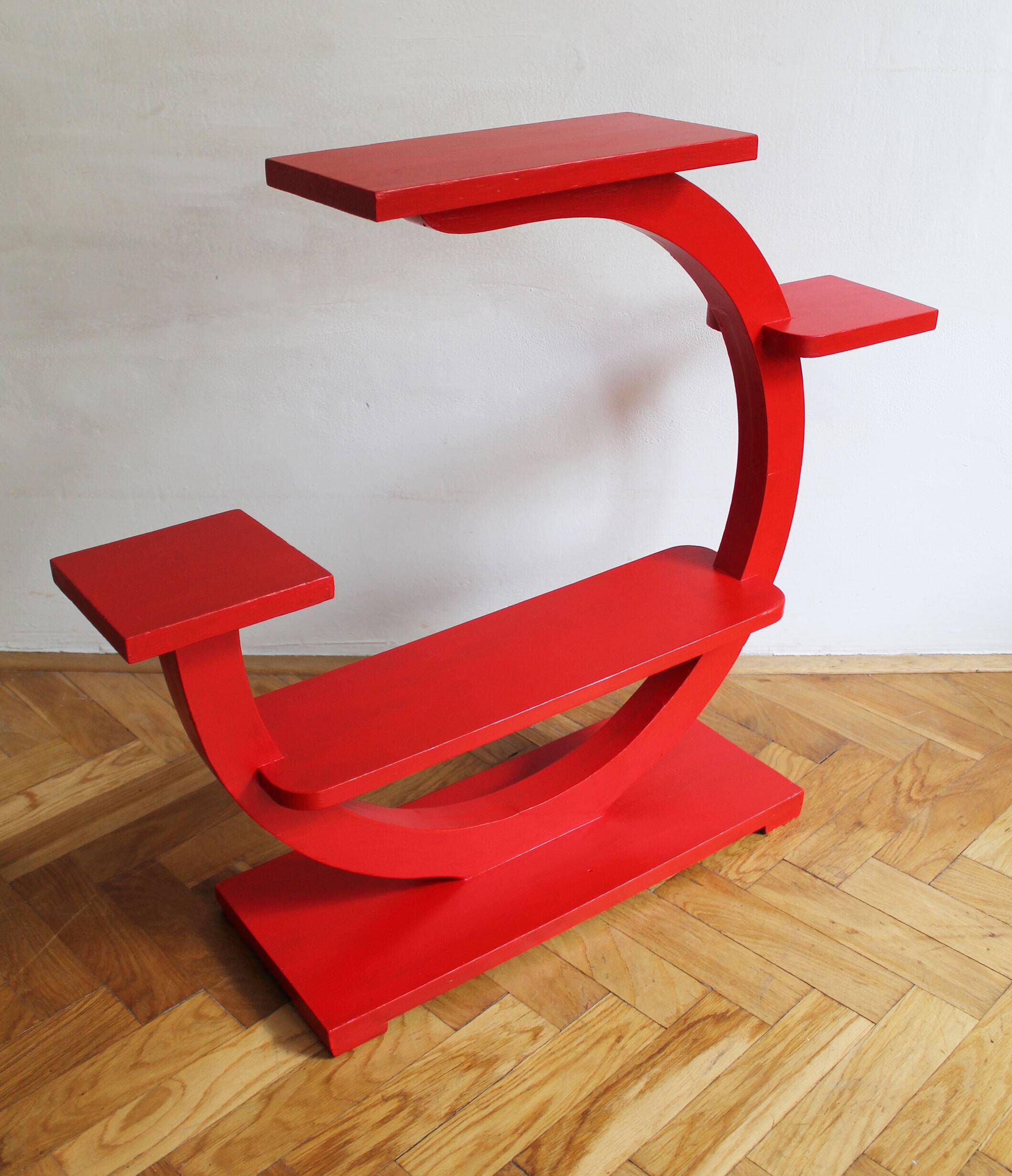 Red Modernist Flower Stand