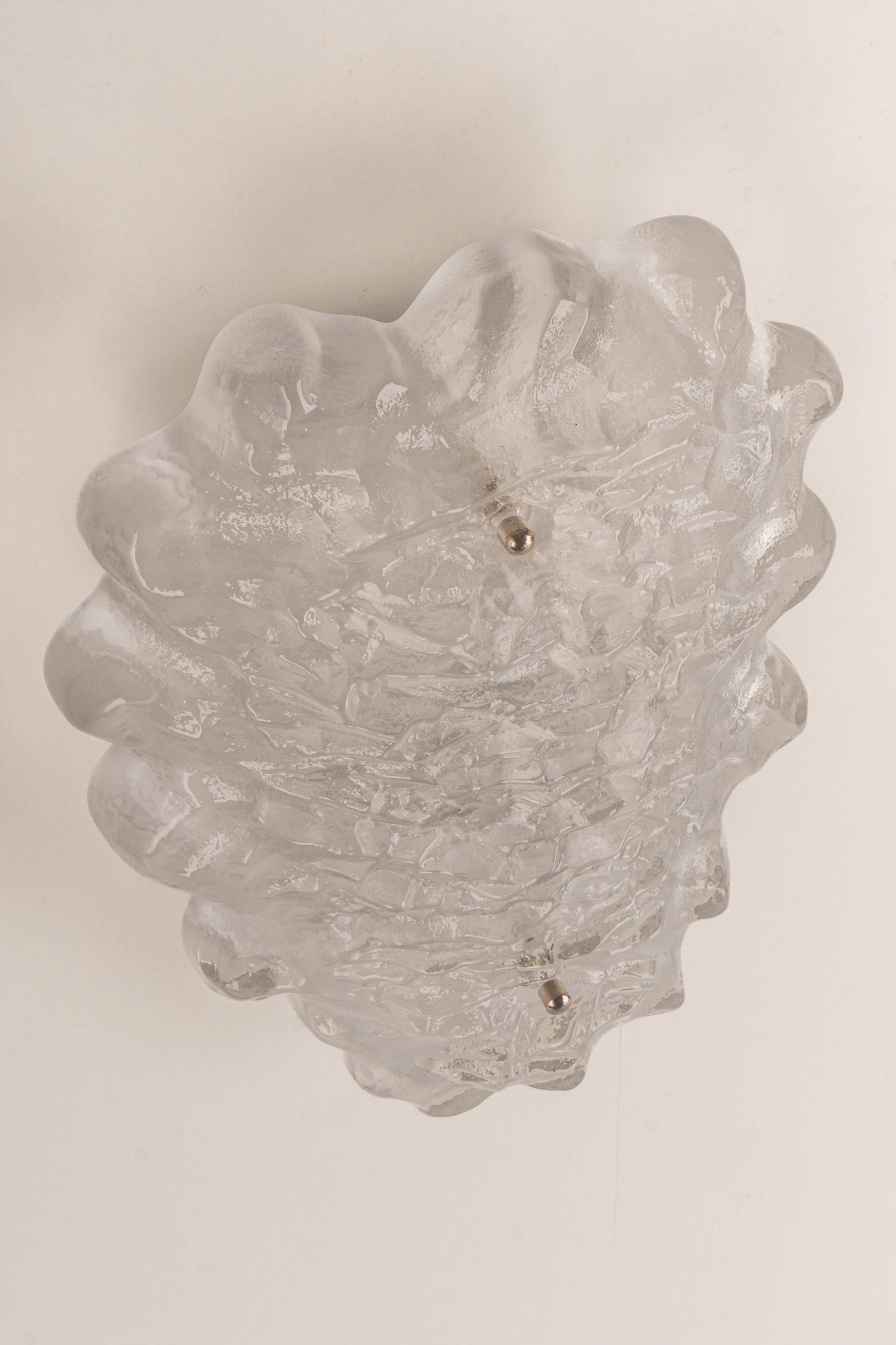 Crystal Glass Sputnik Wall Light by Peill & Putzler, Germany