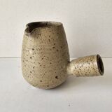 Ceramic stoneware milk jug with spout and signed Corsican pictogram