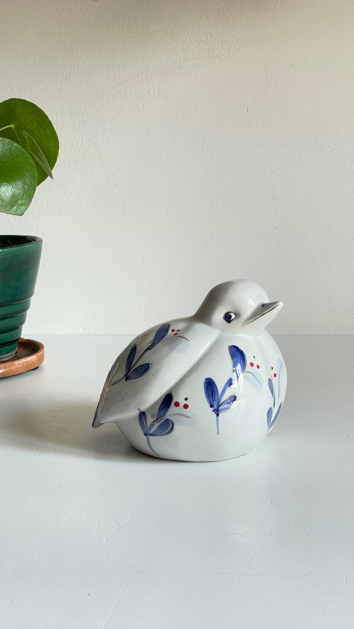 Oiseau vintage en porcelaine chinoise
