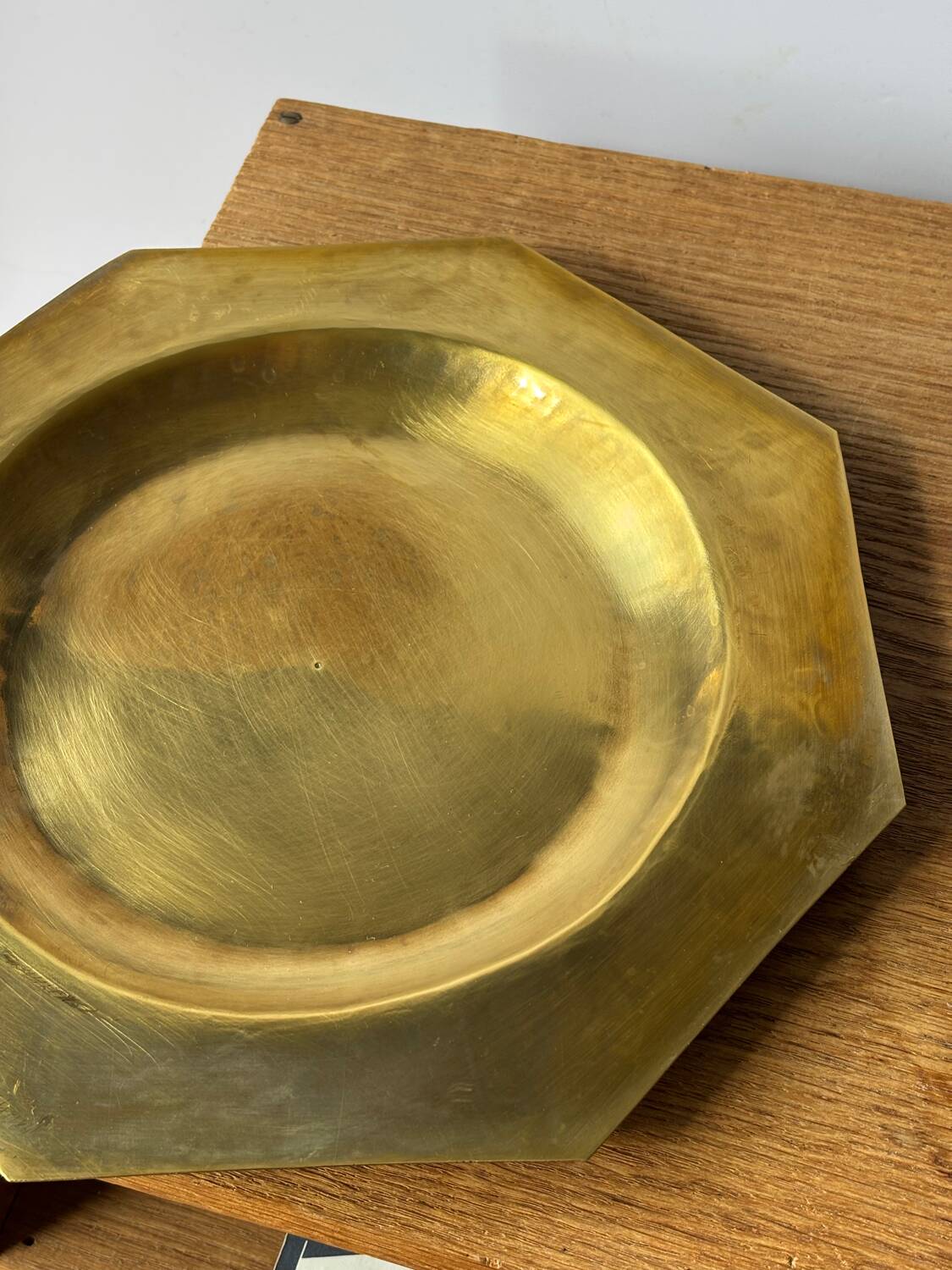 Set of 10 vintage silver metal plates