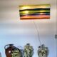 Wall lamp gyllen thermoformed glass abstract pattern