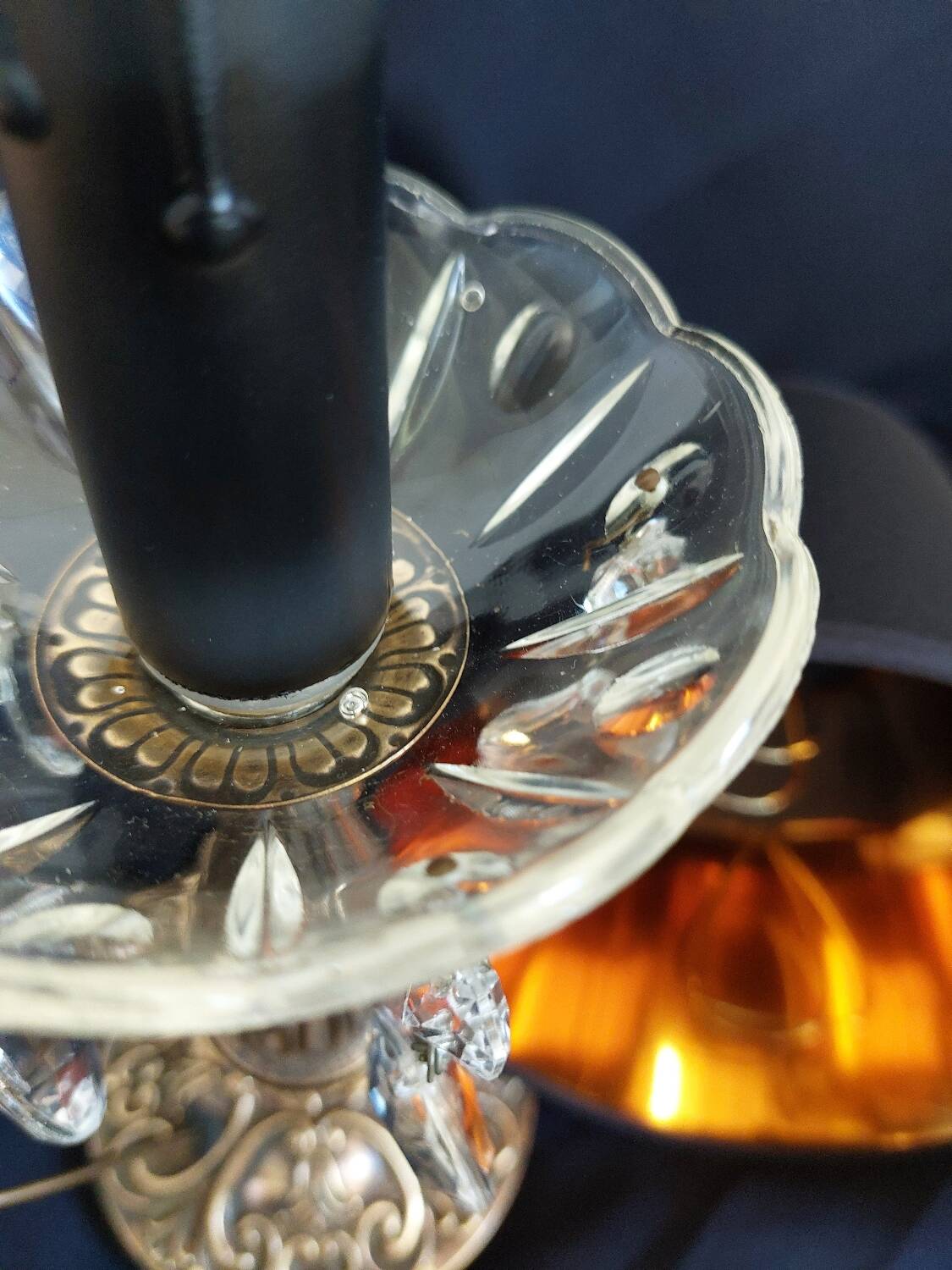 Small vintage brass lamp