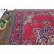 1970s Vintage Persian Handmade Wool Cotton Pink Area Rug  282x397