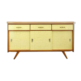 Vintage formica buffet furniture, old sideboard, retro dresser