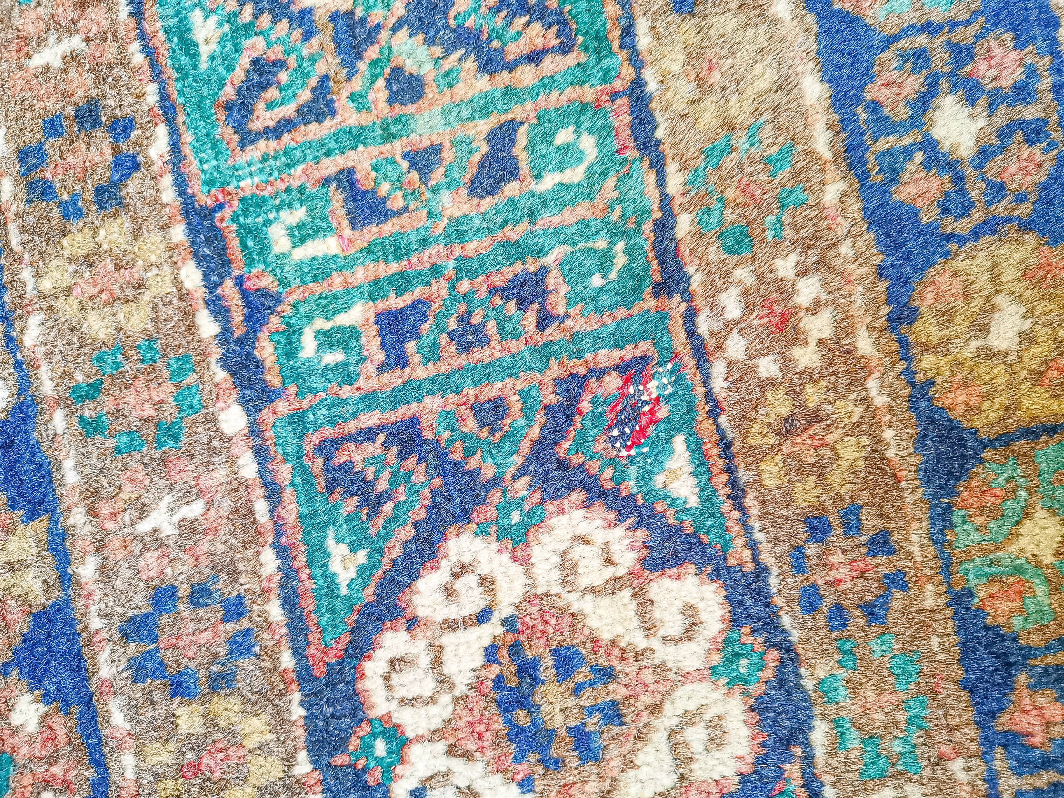 Ardebil vintage handmade Persian oriental rug 252 x 166 cm