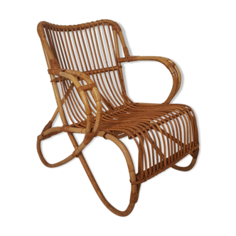 Vintage rattan armchair