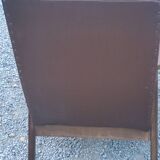 Pair of vintage Scandinavian style armchairs with moleskine compass legs from the 1950s