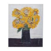 Peinture de Nagao Usui : "Bouquet de tournesols"