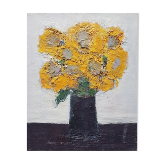 Nagao Usui painting: "Sunflower Bouquet"