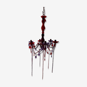 Baroque style chandelier in acrylic crystal