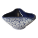 Vide poche en céramique craquelée bleue
