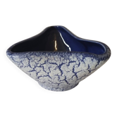 Blue crackled ceramic trinket tray