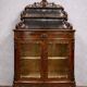 Vitrine galbée époque Napoléon III en acajou