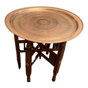 Plateau circulaire bronze