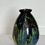 Handmade vase in mixed earth