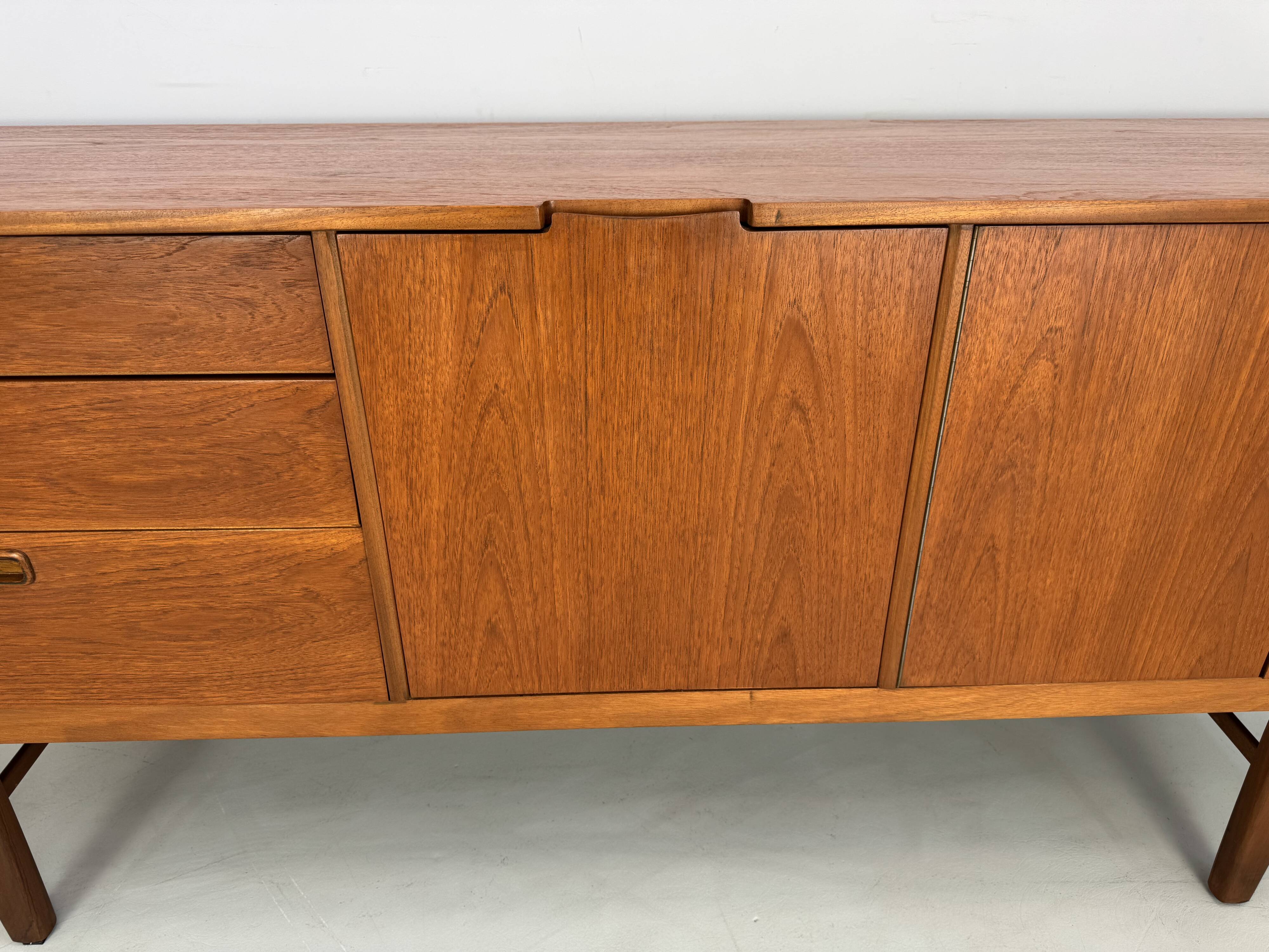 Unique vintage teak sideboard from the 1960s, produced by Nathan in the UK.