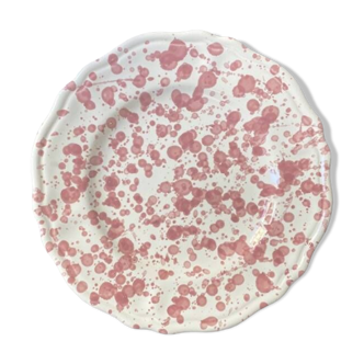 Pink dots plate 25cm