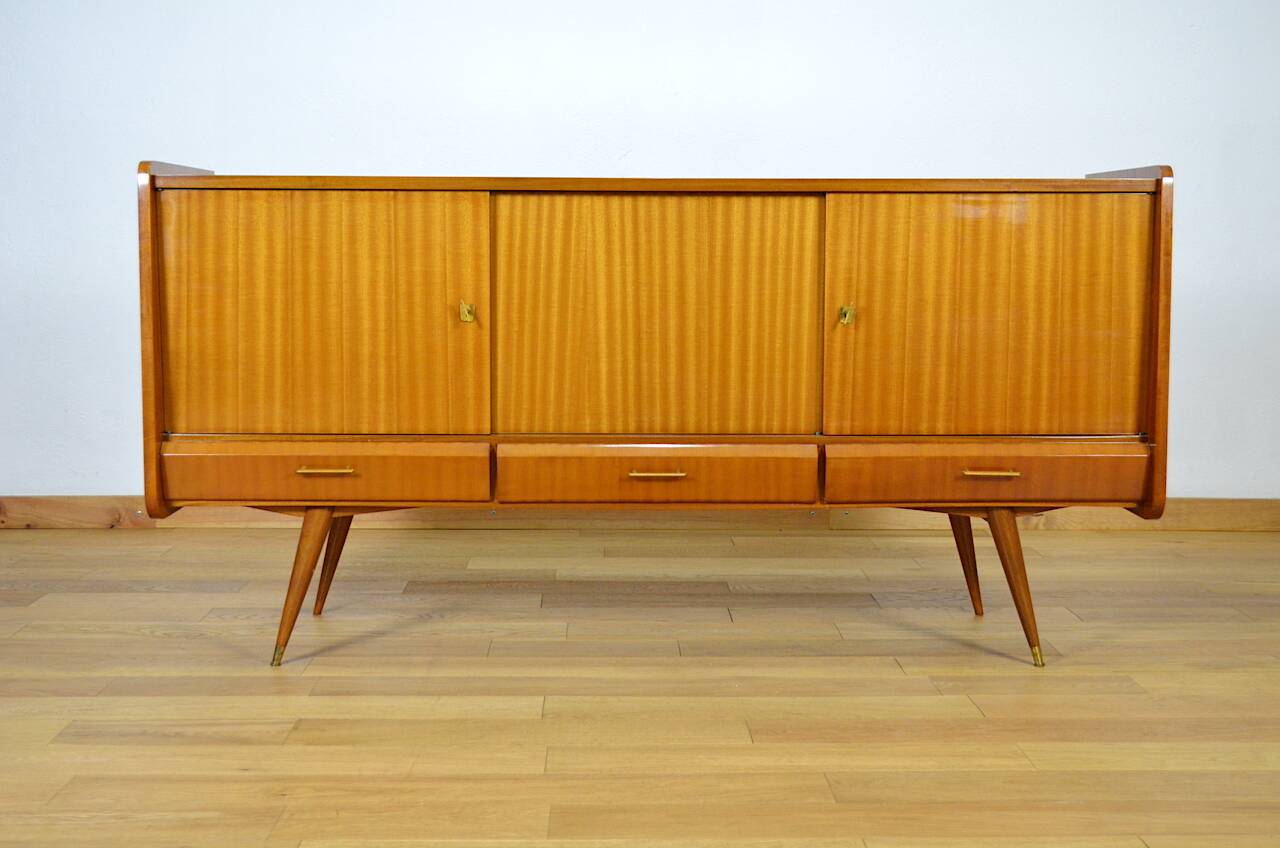 Vintage Mahogany Compass Leg Sideboard 1960