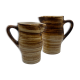 Set of two pitchers in sandstone moulin des loups