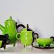 Coffee service Vallauris 1950s green – Lucchesi – vintage design